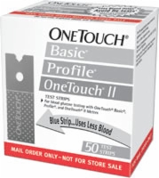 One Touch Test Strips. 50/box