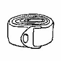 Elastic Blt W/plstc Bkls,1 1/2